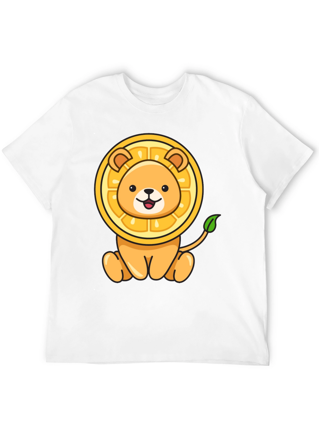 Lion-Orange Graphic Tee - Fun & Unique Design