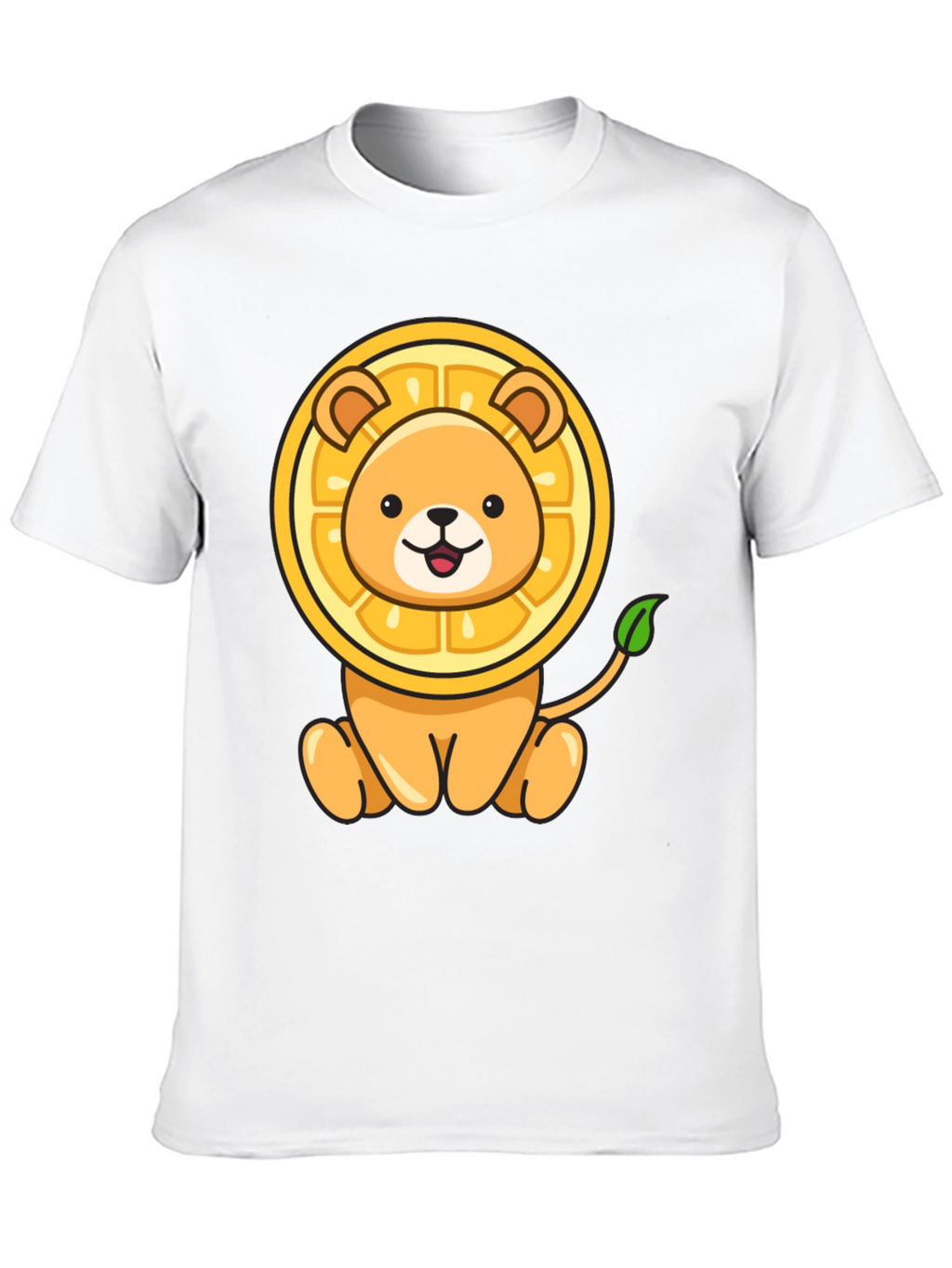 Lion-Orange Graphic Tee - Fun & Unique Design