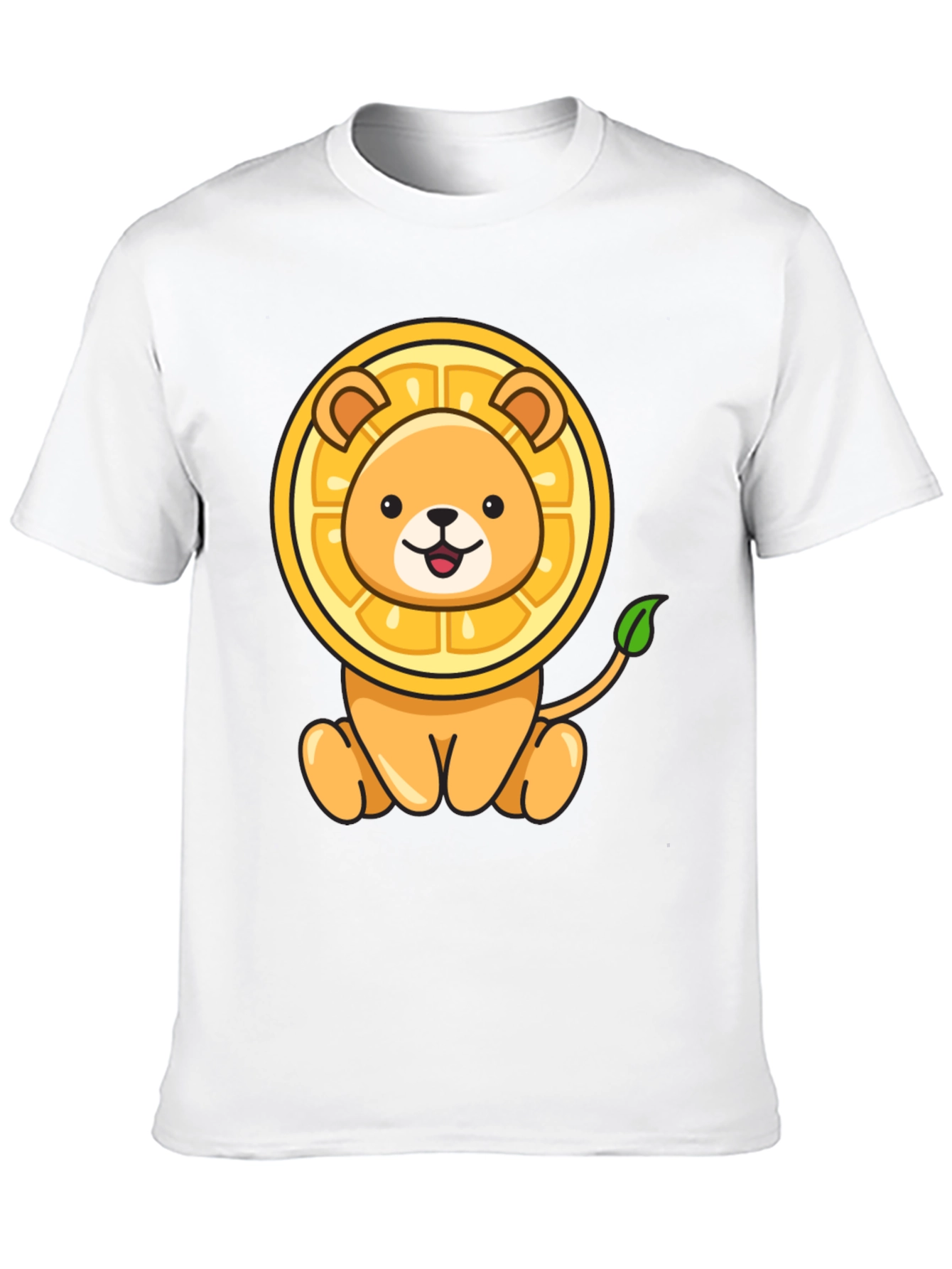 Lion-Orange Graphic Tee - Fun & Unique Design