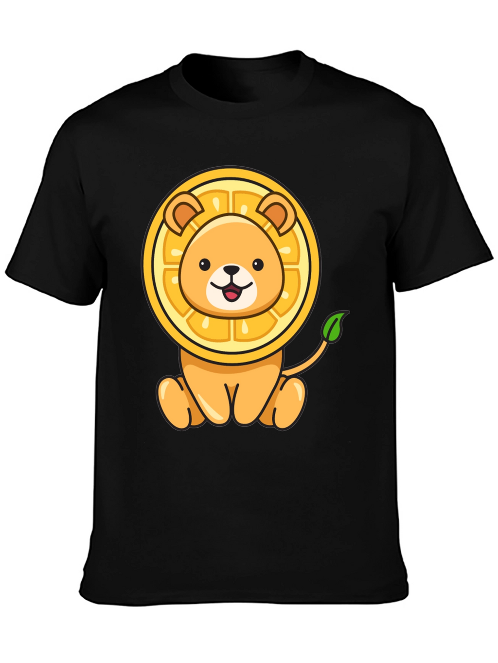 Lion-Orange Graphic Tee - Fun & Unique Design