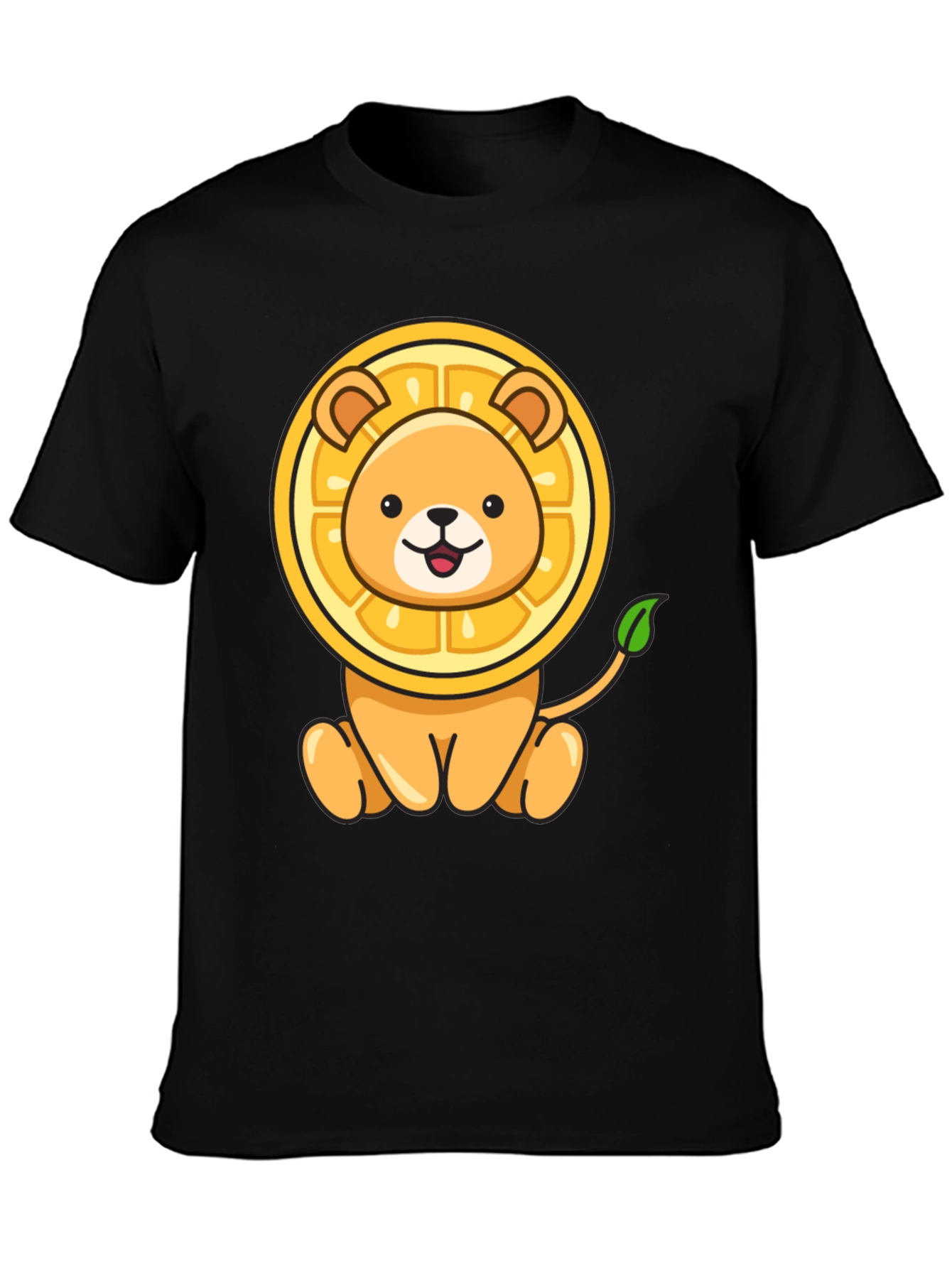 Lion-Orange Graphic Tee - Fun & Unique Design