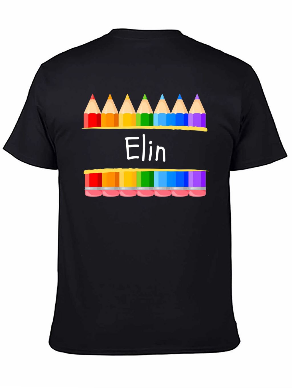 Personalized Elin Rainbow Pencils T-Shirt