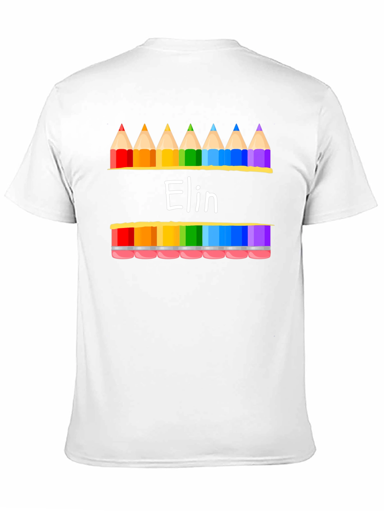 Personalized Elin Rainbow Pencils T-Shirt