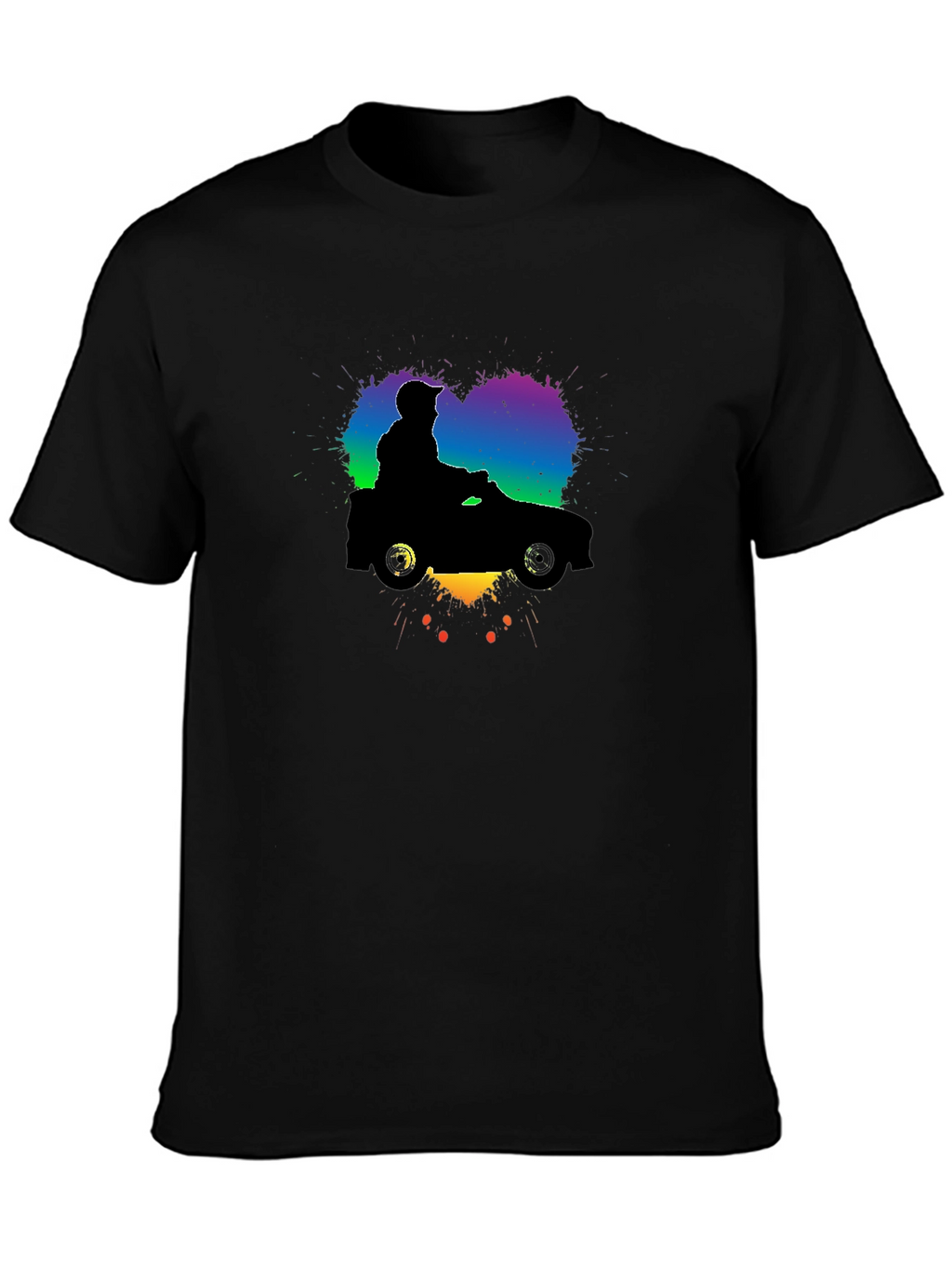 Rainbow Heart ATV T-Shirt - Cool Rider Design