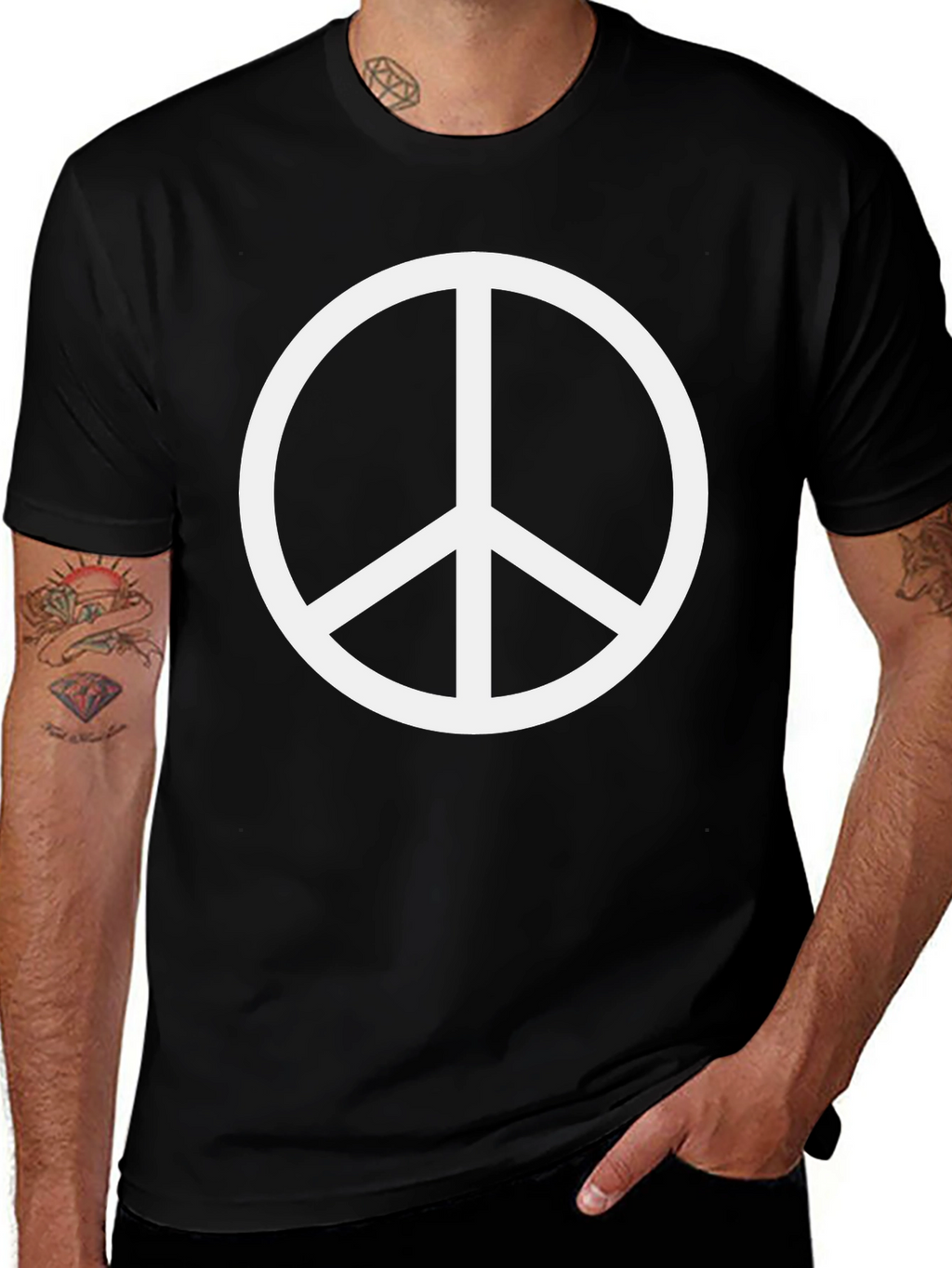Peace Sign Black T-Shirt