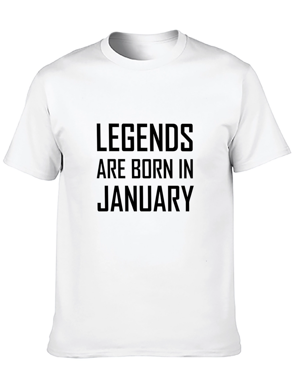 Legends Are Born in January Black T-Shirt