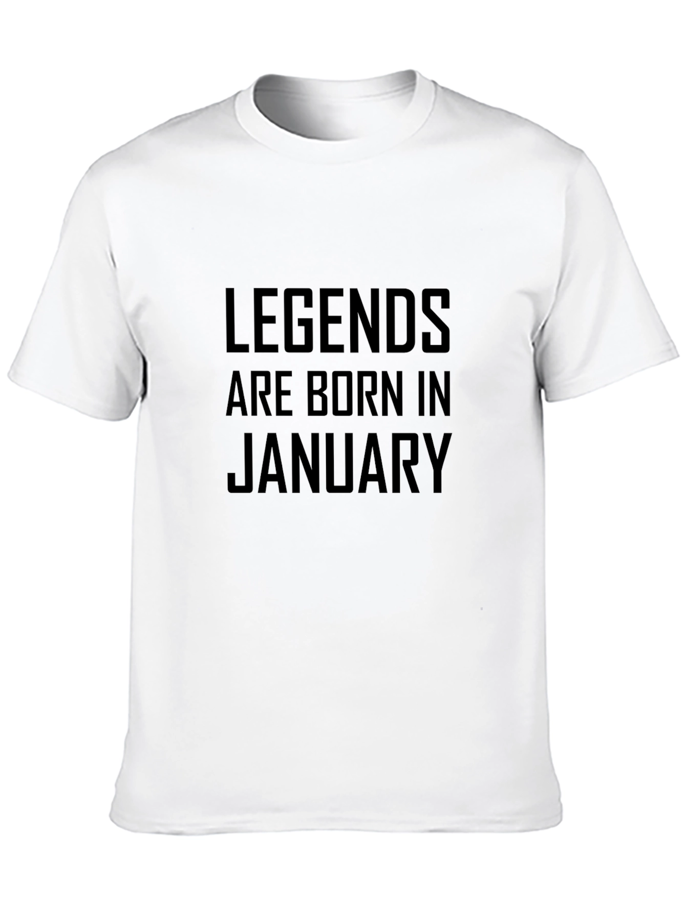 Legends Are Born in January Black T-Shirt