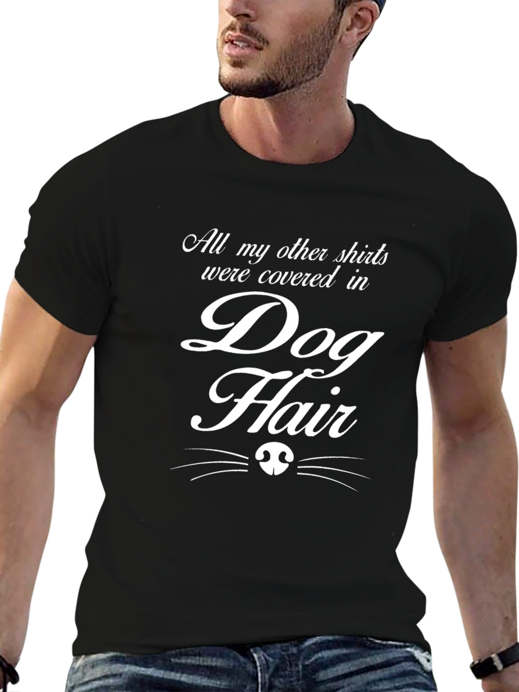 Dog Hair T-Shirt - Humorous Pet Lover Tee