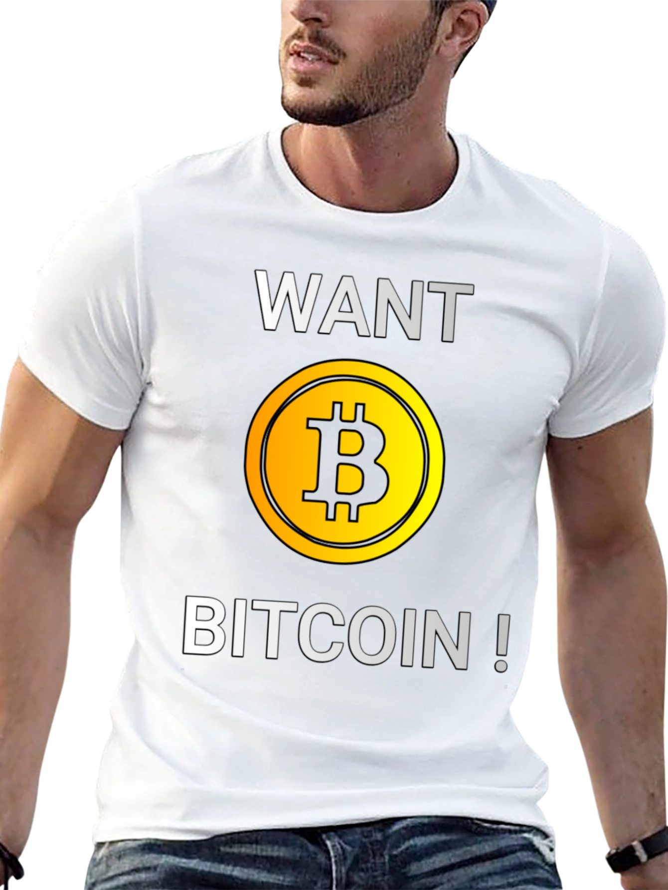 Want Bitcoin? Graphic T-Shirt - Crypto Tee