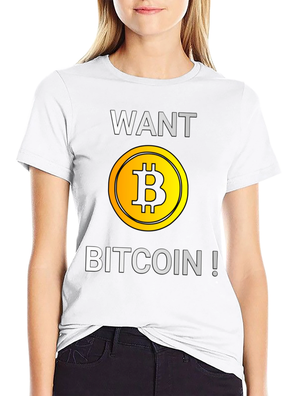 Want Bitcoin? Graphic T-Shirt - Crypto Tee