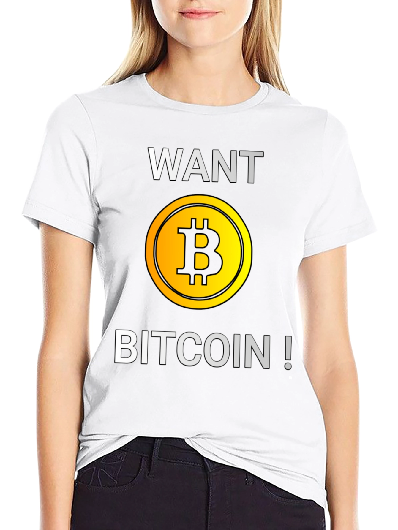 Want Bitcoin? Graphic T-Shirt - Crypto Tee