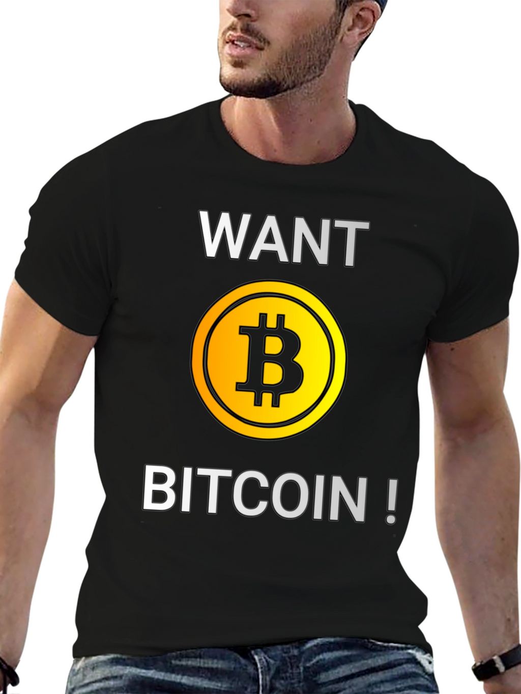 Want Bitcoin? Graphic T-Shirt - Crypto Tee