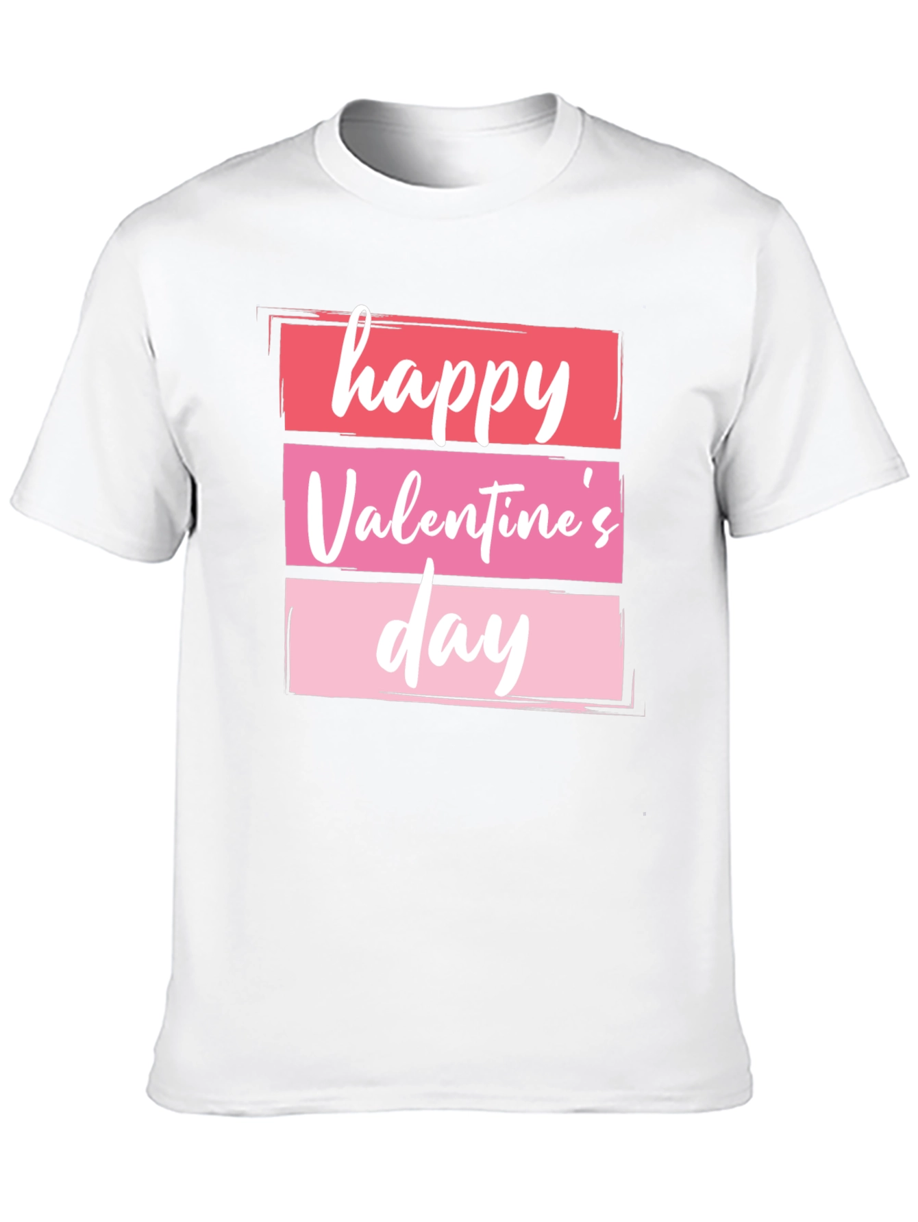 Happy Valentines Day Graphic Tee - Black