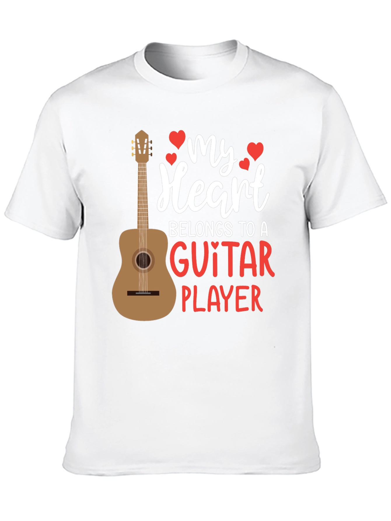 Guitar Player Heart Graphic Tee - Musicians Love