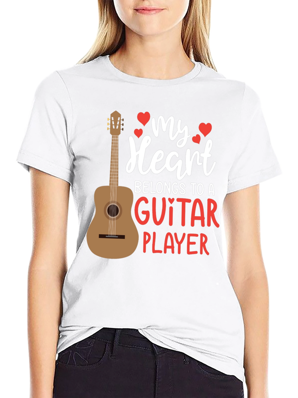 Guitar Player Heart Graphic Tee - Musicians Love