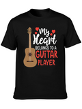 Guitar Player Heart Graphic Tee - Musicians Love