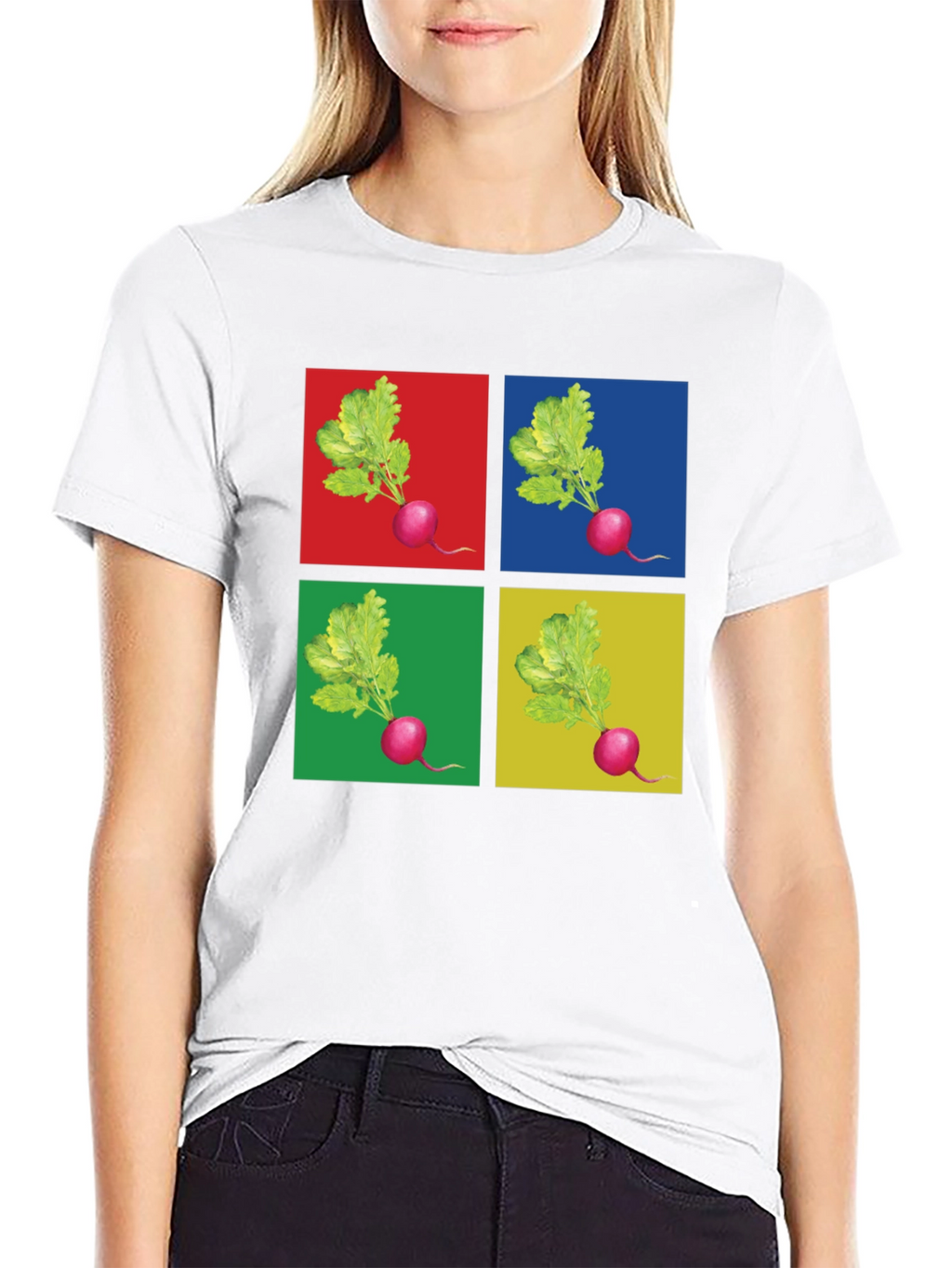 Radish Pop Art Graphic T-Shirt - Unique Design