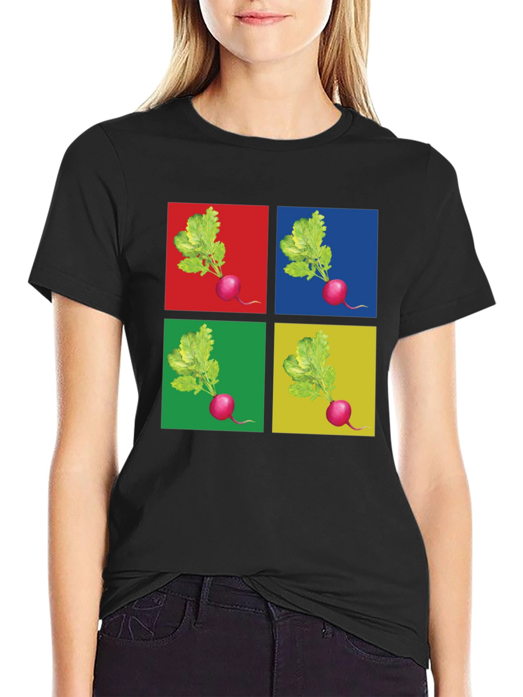 Radish Pop Art Graphic T-Shirt - Unique Design