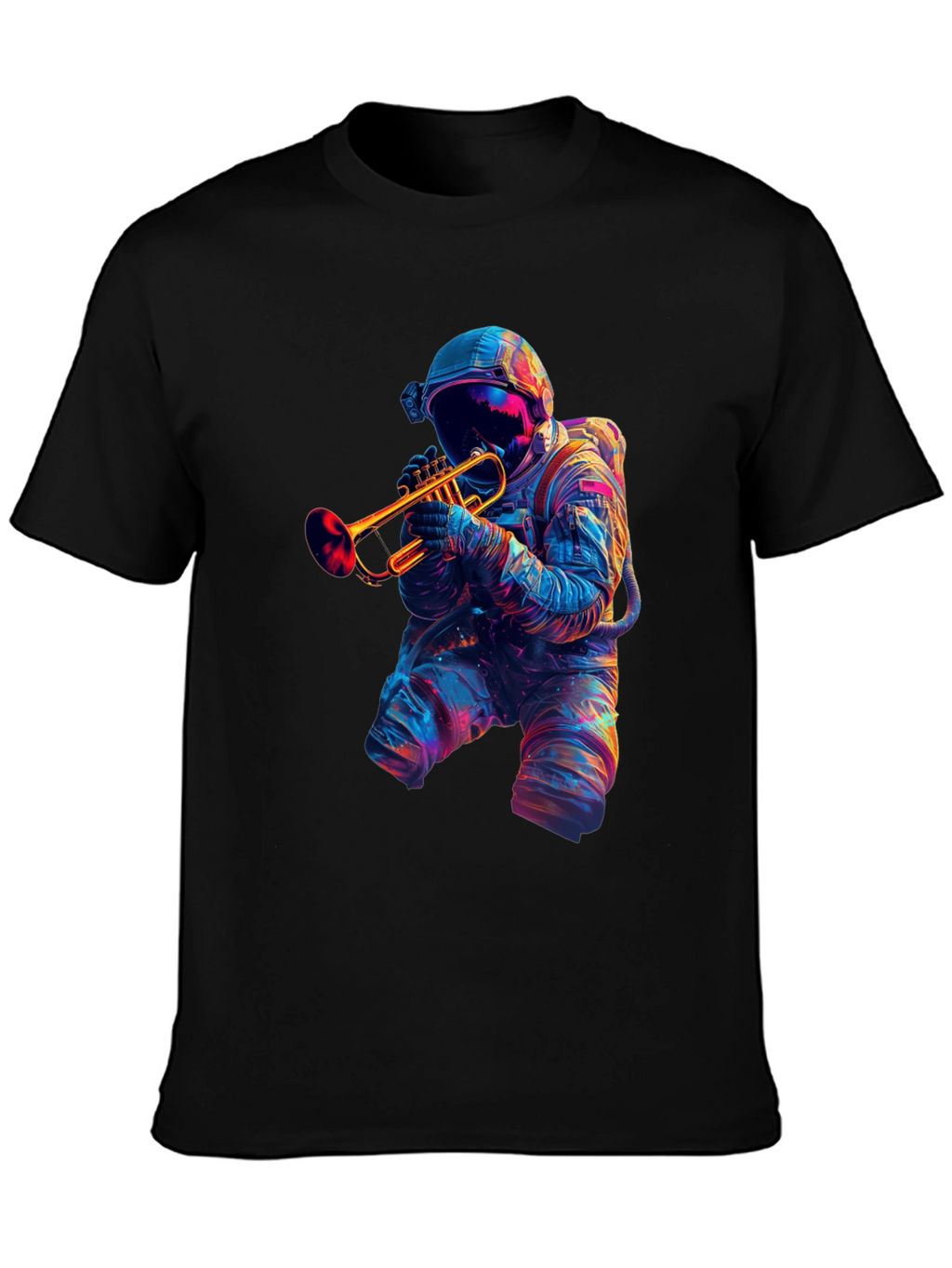 Astronaut Trumpet Player Graphic T-Shirt