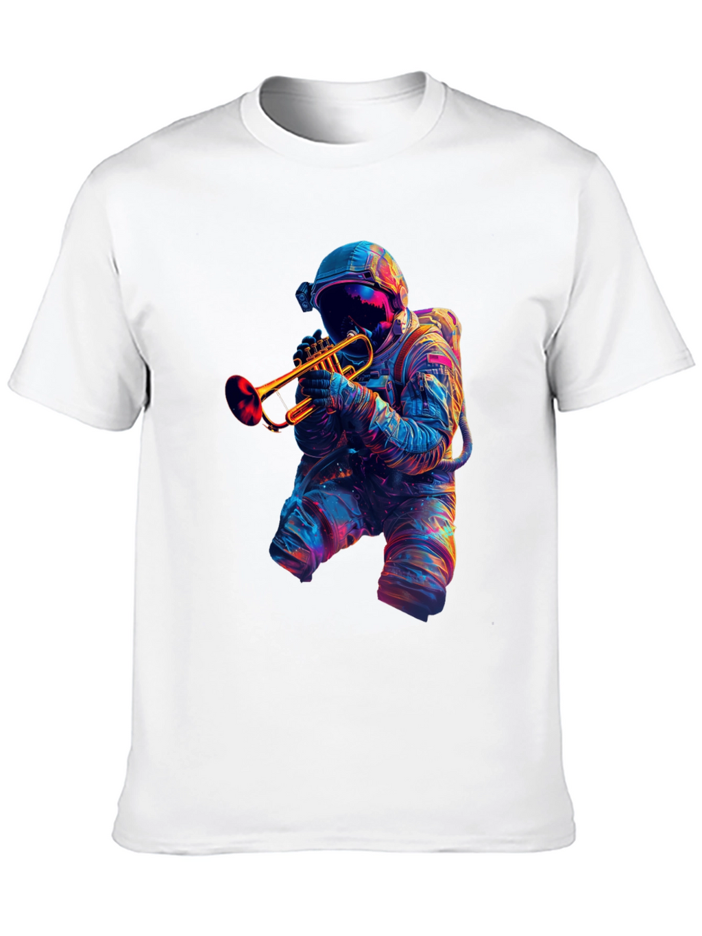 Astronaut Trumpet Player Graphic T-Shirt