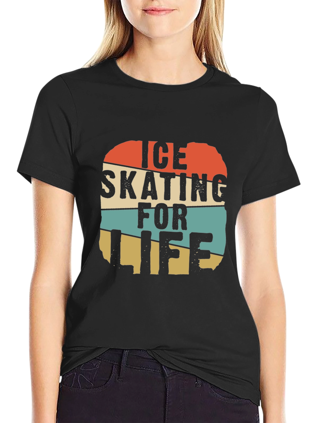 Ice Skating For Life Retro T-Shirt