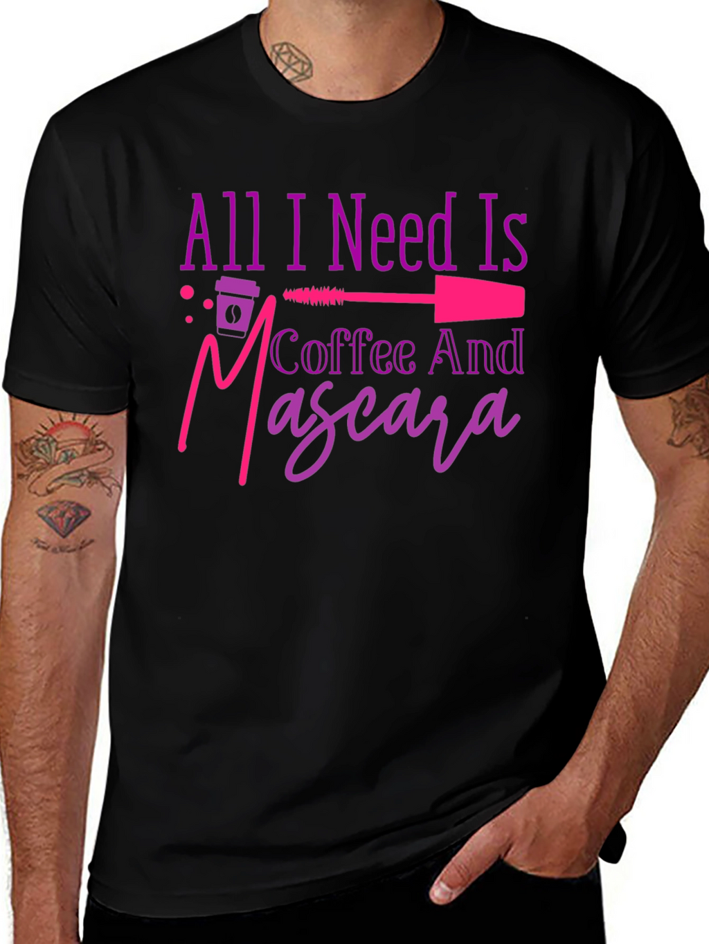 Coffee and Mascara Graphic T-Shirt
