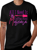 Coffee and Mascara Graphic T-Shirt