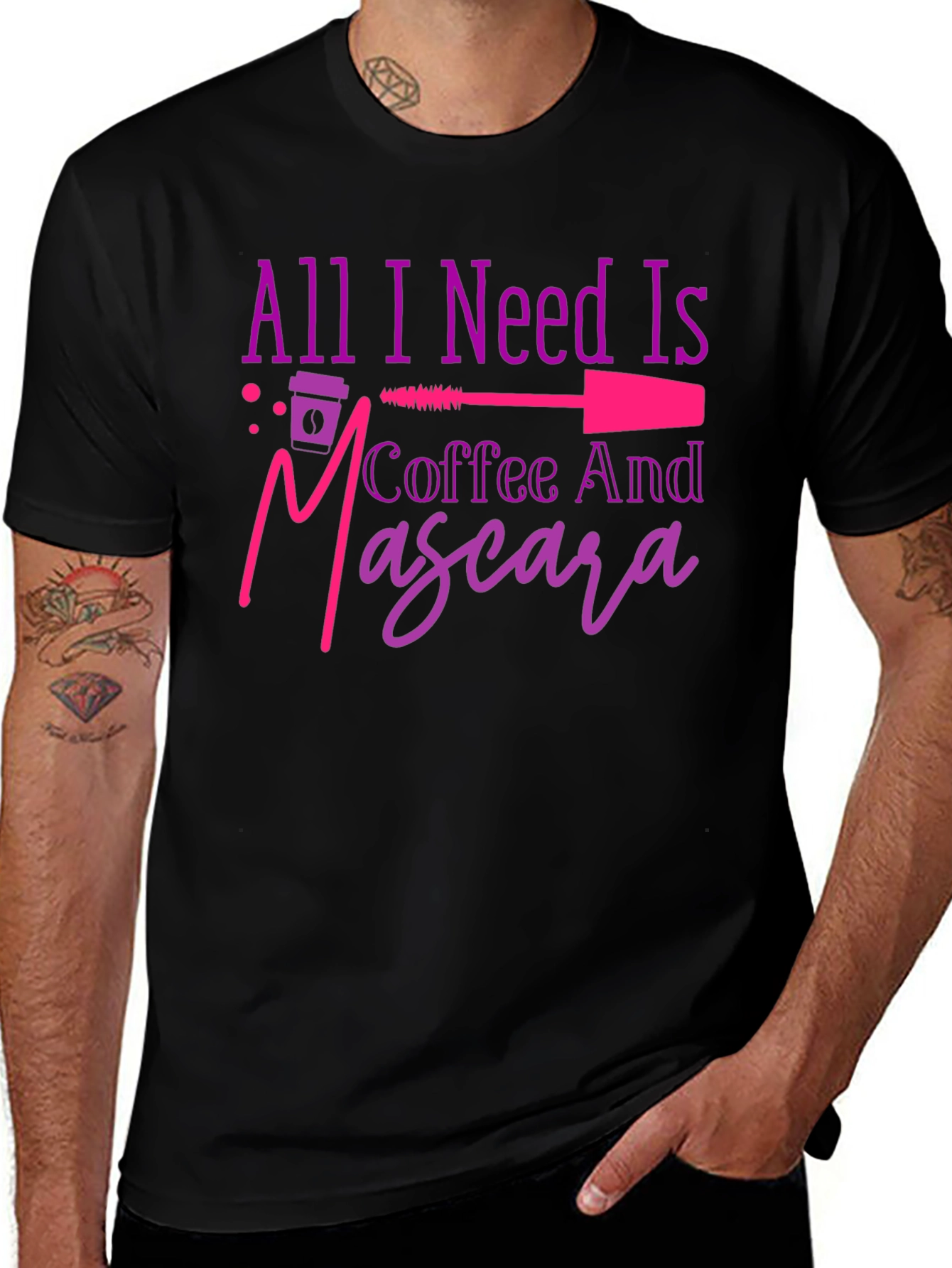 Coffee and Mascara Graphic T-Shirt