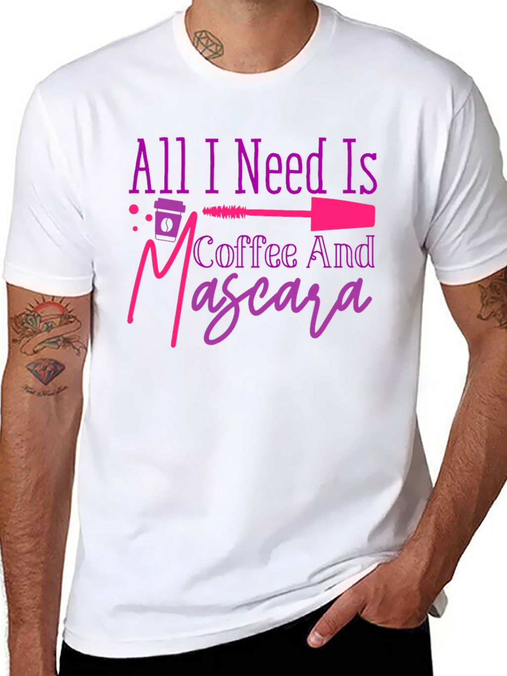 Coffee and Mascara Graphic T-Shirt