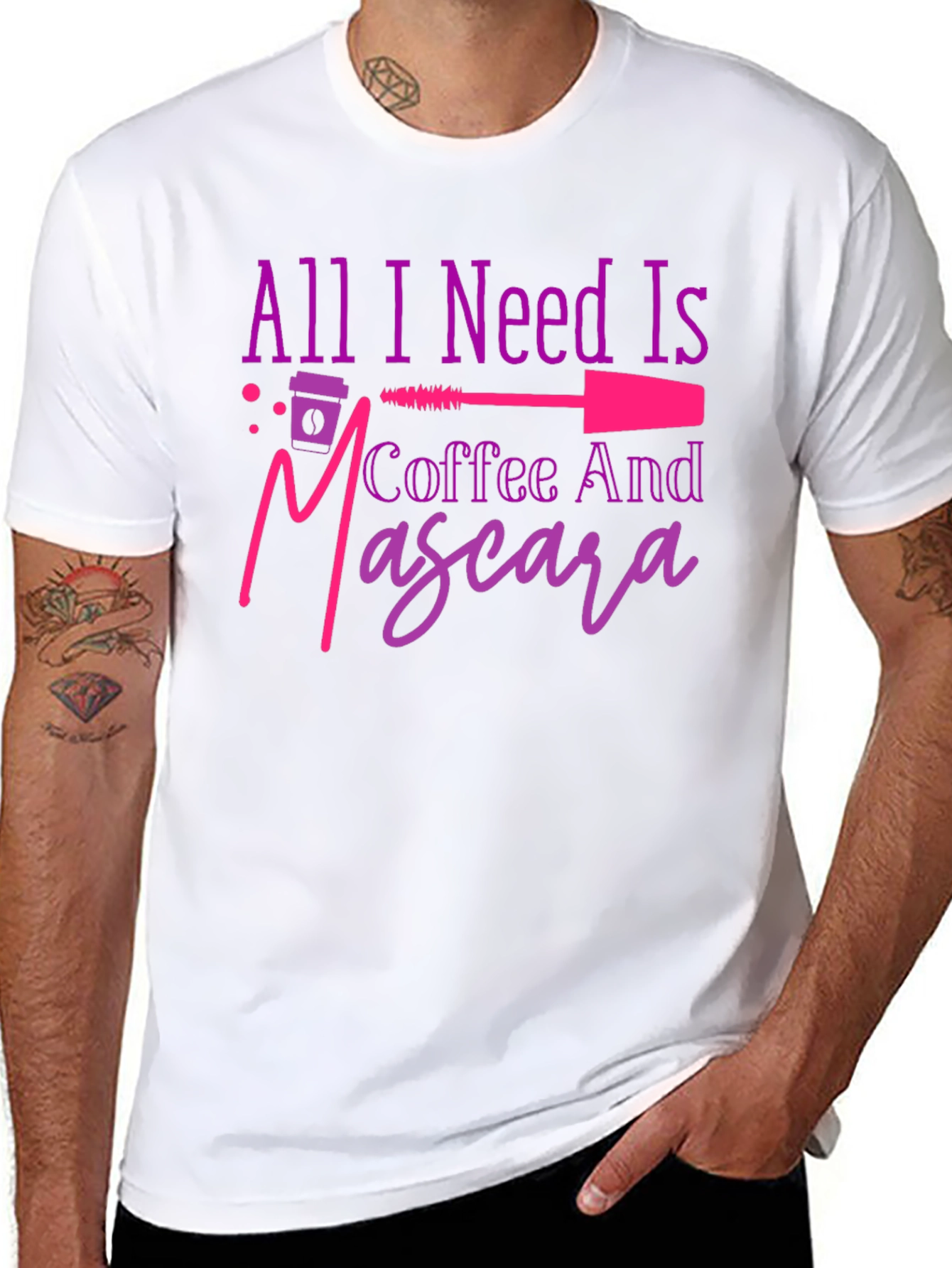 Coffee and Mascara Graphic T-Shirt