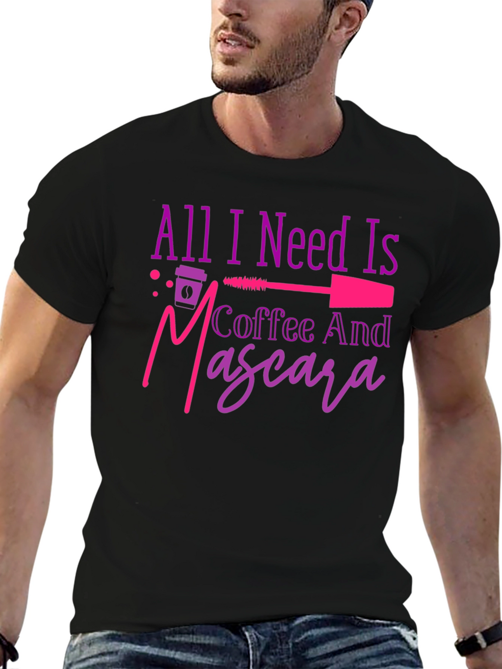 Coffee and Mascara Graphic T-Shirt