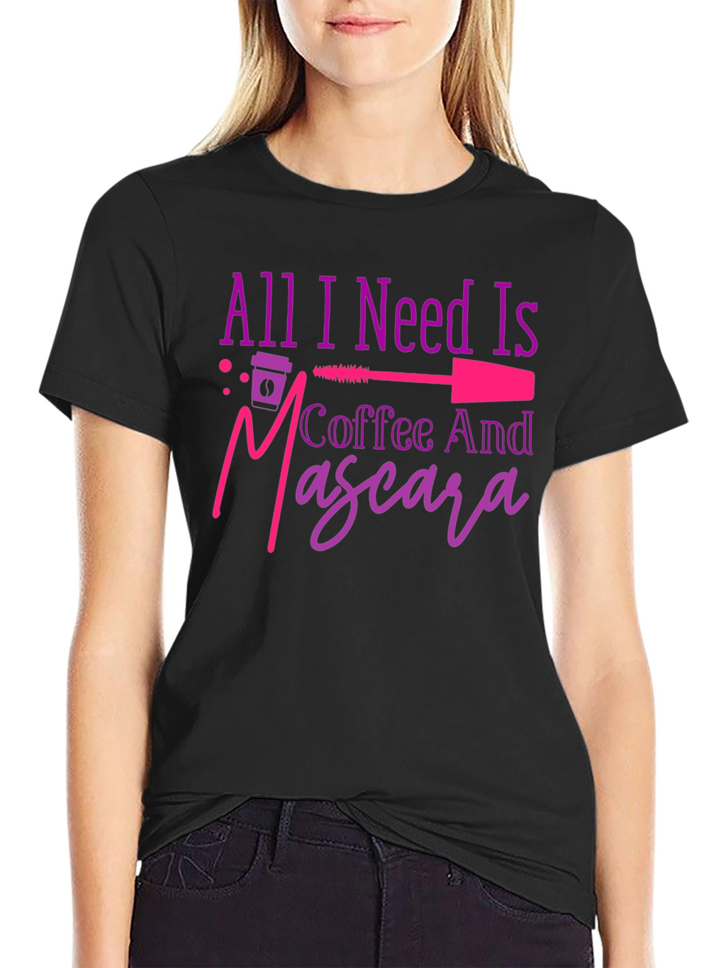 Coffee and Mascara Graphic T-Shirt