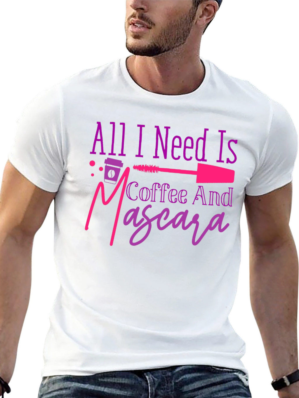 Coffee and Mascara Graphic T-Shirt