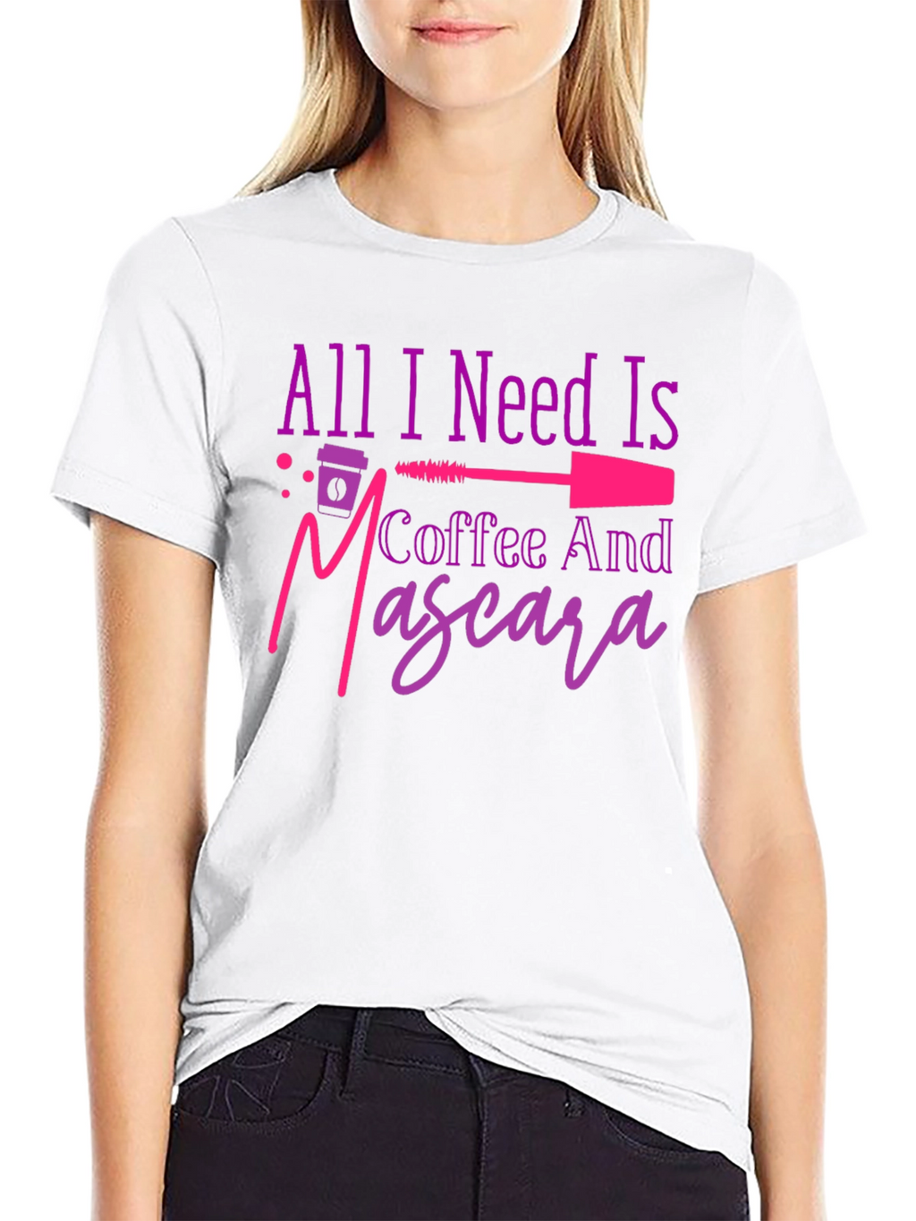 Coffee and Mascara Graphic T-Shirt