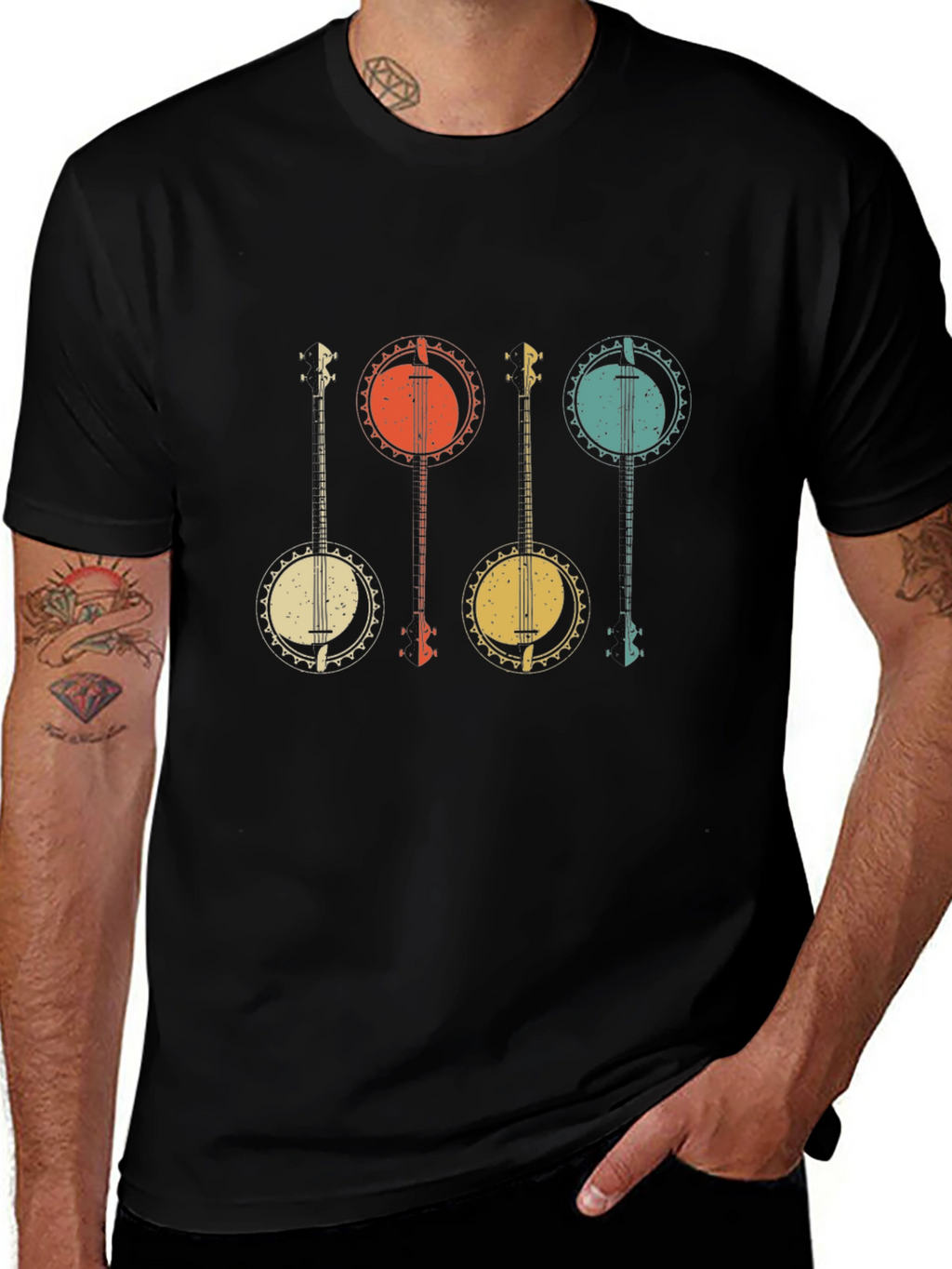 Retro Banjo Music Graphic Tee