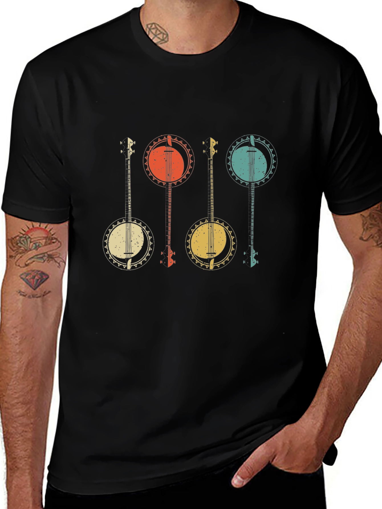 Retro Banjo Music Graphic Tee