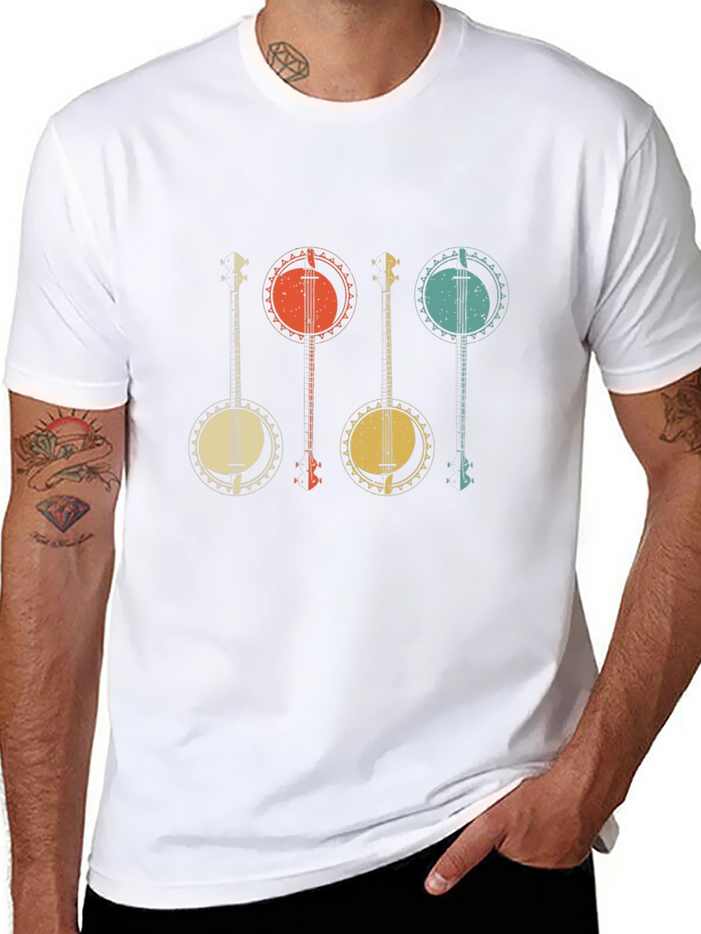 Retro Banjo Music Graphic Tee