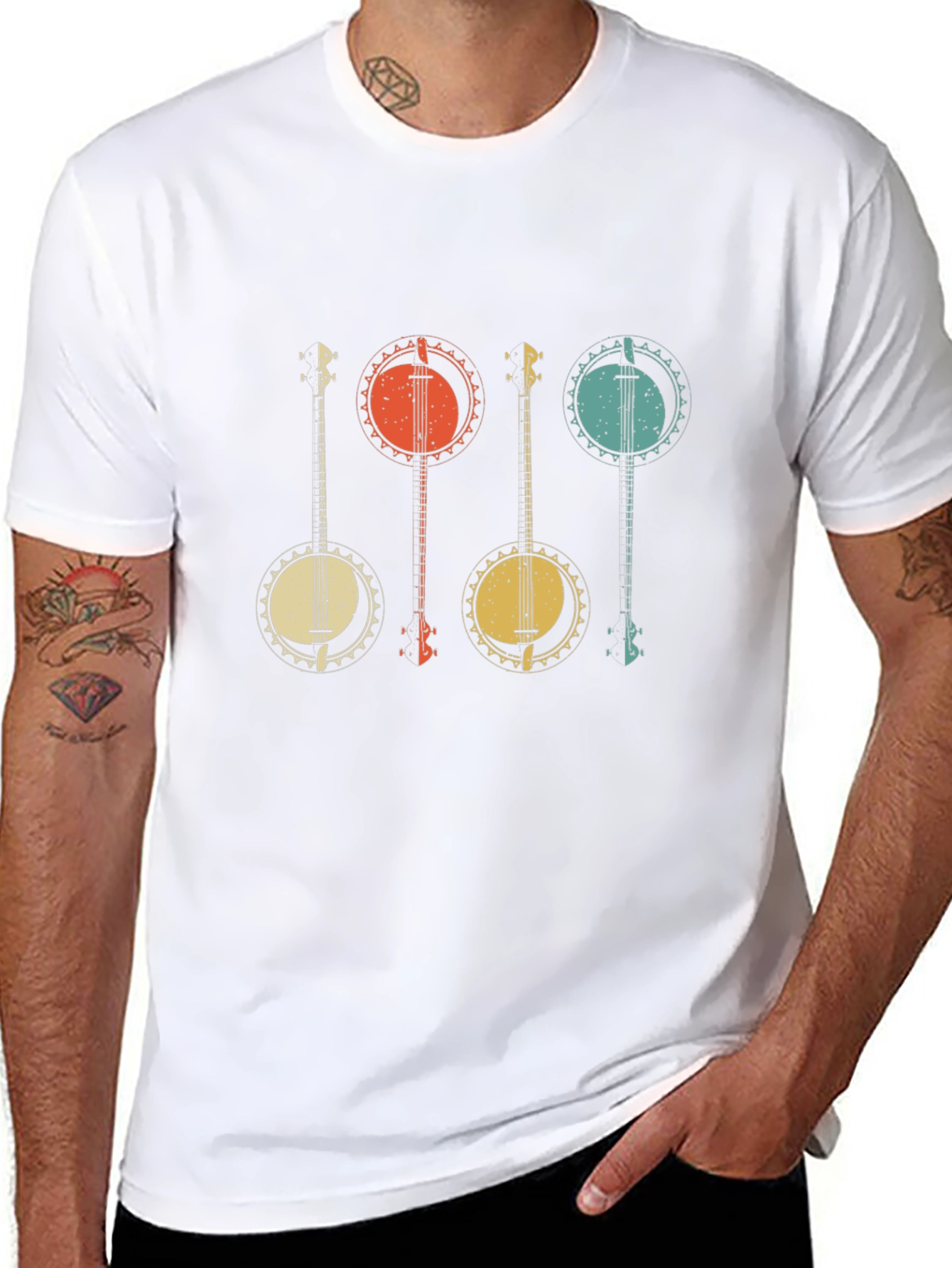 Retro Banjo Music Graphic Tee