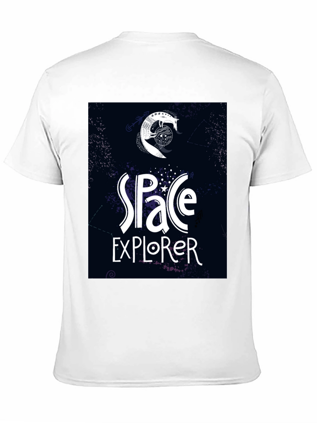 Space Explorer Graphic Tee - Black Casual T-Shirt