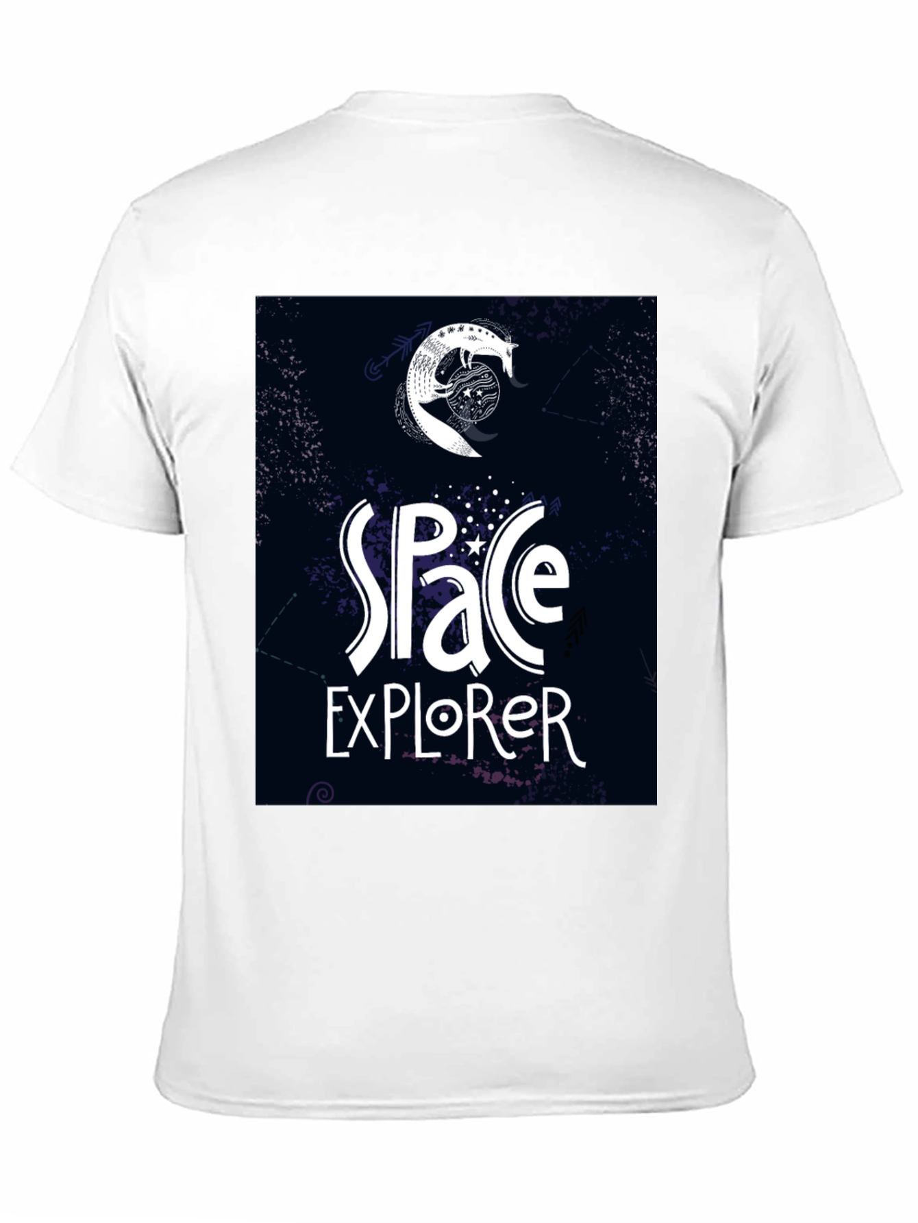 Space Explorer Graphic Tee - Black Casual T-Shirt