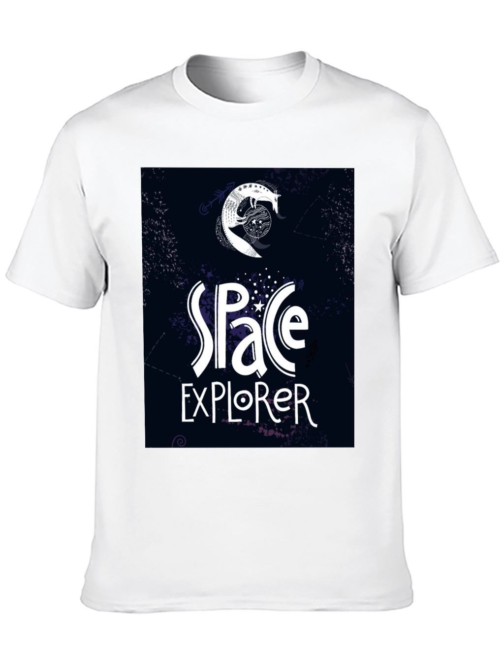 Space Explorer Graphic Tee - Black Casual T-Shirt