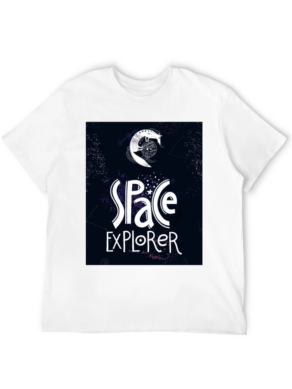 Space Explorer Graphic Tee - Black Casual T-Shirt