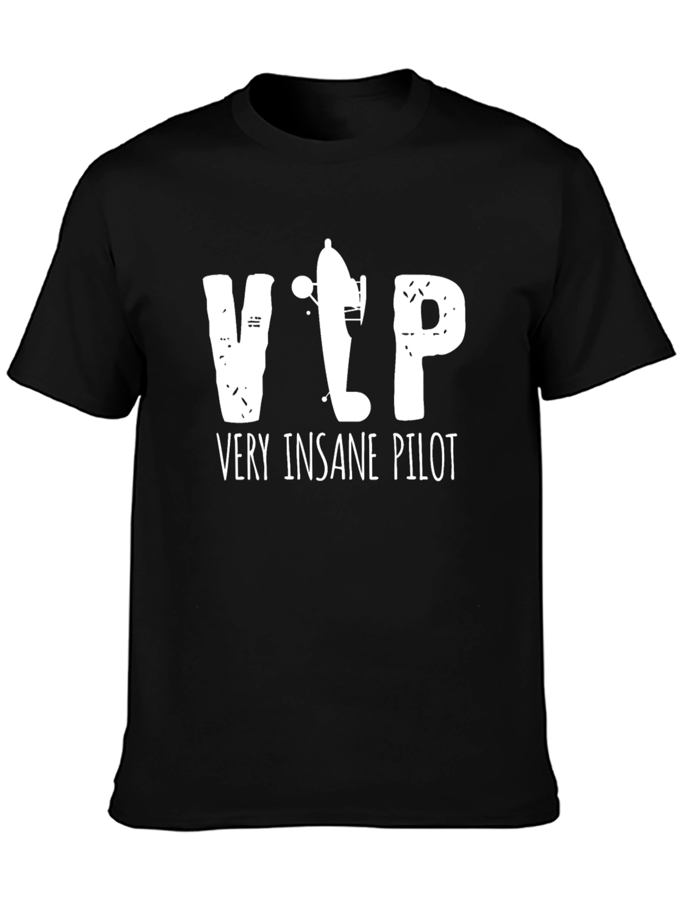 Very Insane Pilot Black Graphic Tee