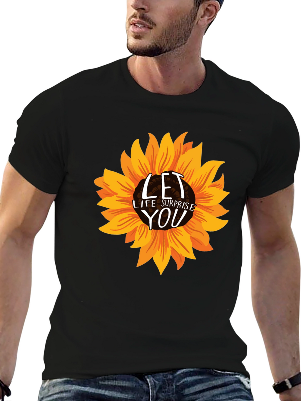 Sunflower Graphic Tee - Let Life Surprise You