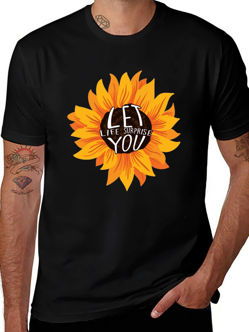 Sunflower Graphic Tee - Let Life Surprise You