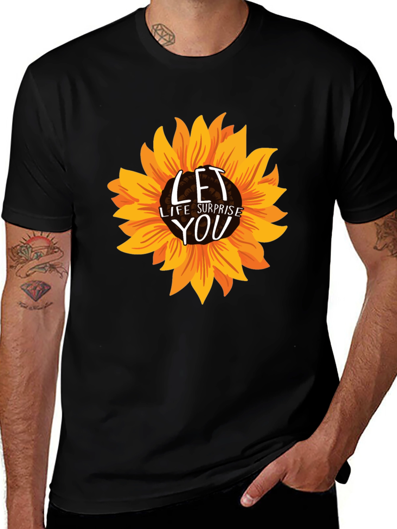 Sunflower Graphic Tee - Let Life Surprise You