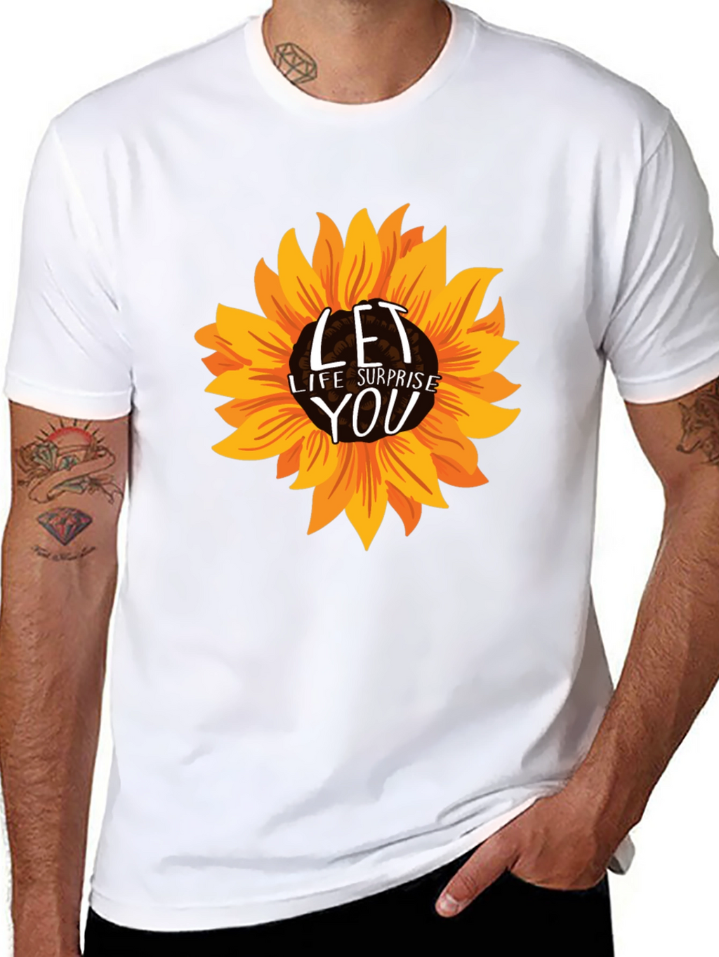 Sunflower Graphic Tee - Let Life Surprise You