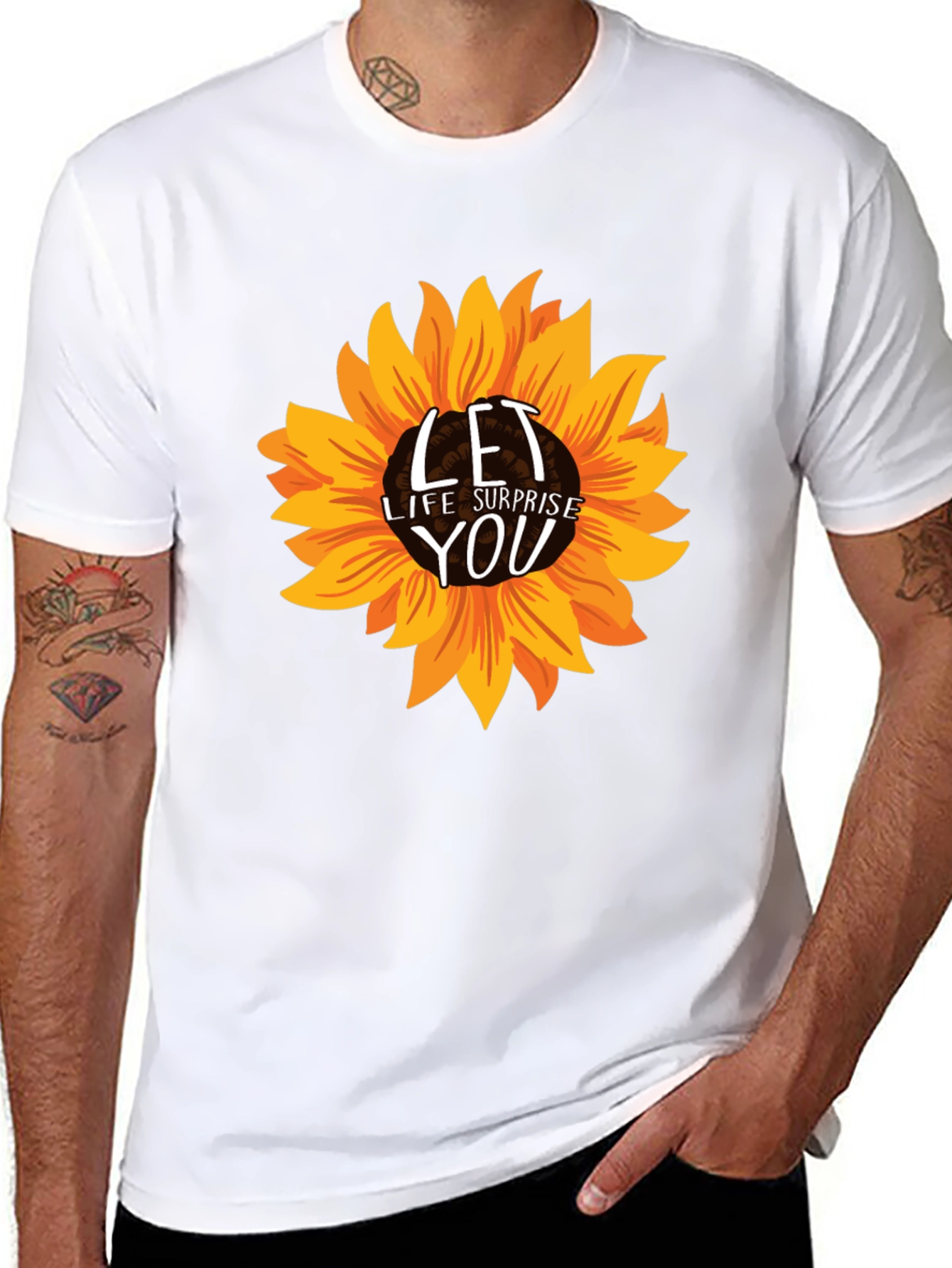 Sunflower Graphic Tee - Let Life Surprise You