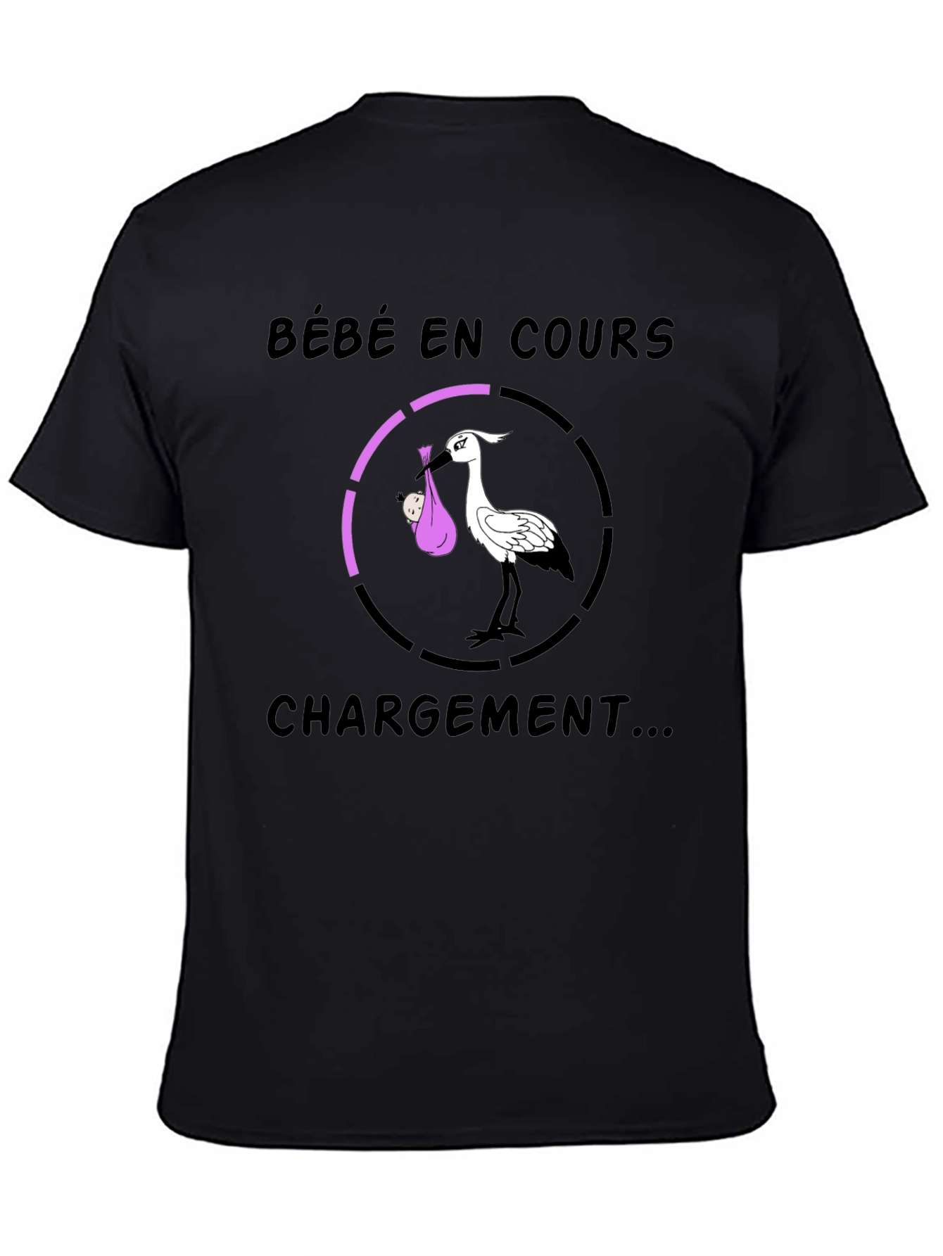 Bébé En Cours Stork T-Shirt - New Baby Loading Tee