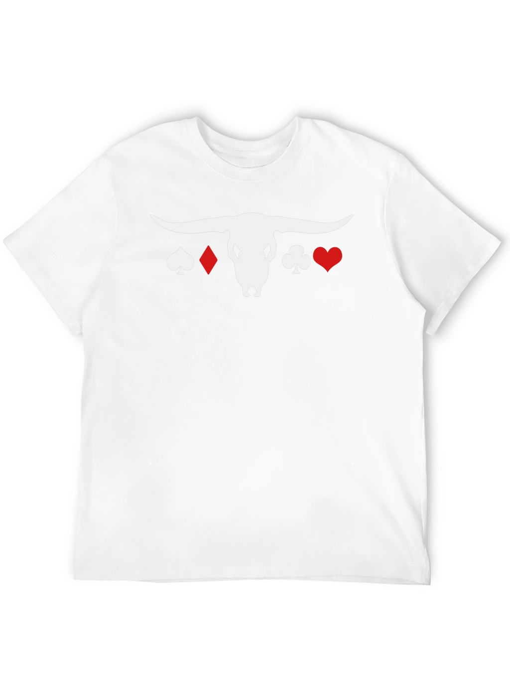 Poker Bull Graphic Tee - Black Cotton Blend